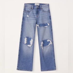 Girls gently worn wide leg distressed Denim. No visible wear. These are the LONG